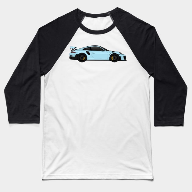 GT2RS Side Light-blue Baseball T-Shirt by VENZ0LIC